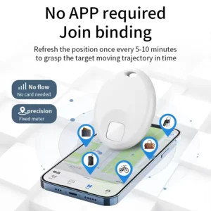 Etiqueta Inteligente Anti-Perda Bluetooth Mini Rastreador GPS Compatível com o Aplicativo Apple Find My Localizador de Posição com Alarme para Crianças, Animais de Estimação e Carteiras